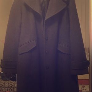 100% wool charcoal grey  coat. By Mackintosh.